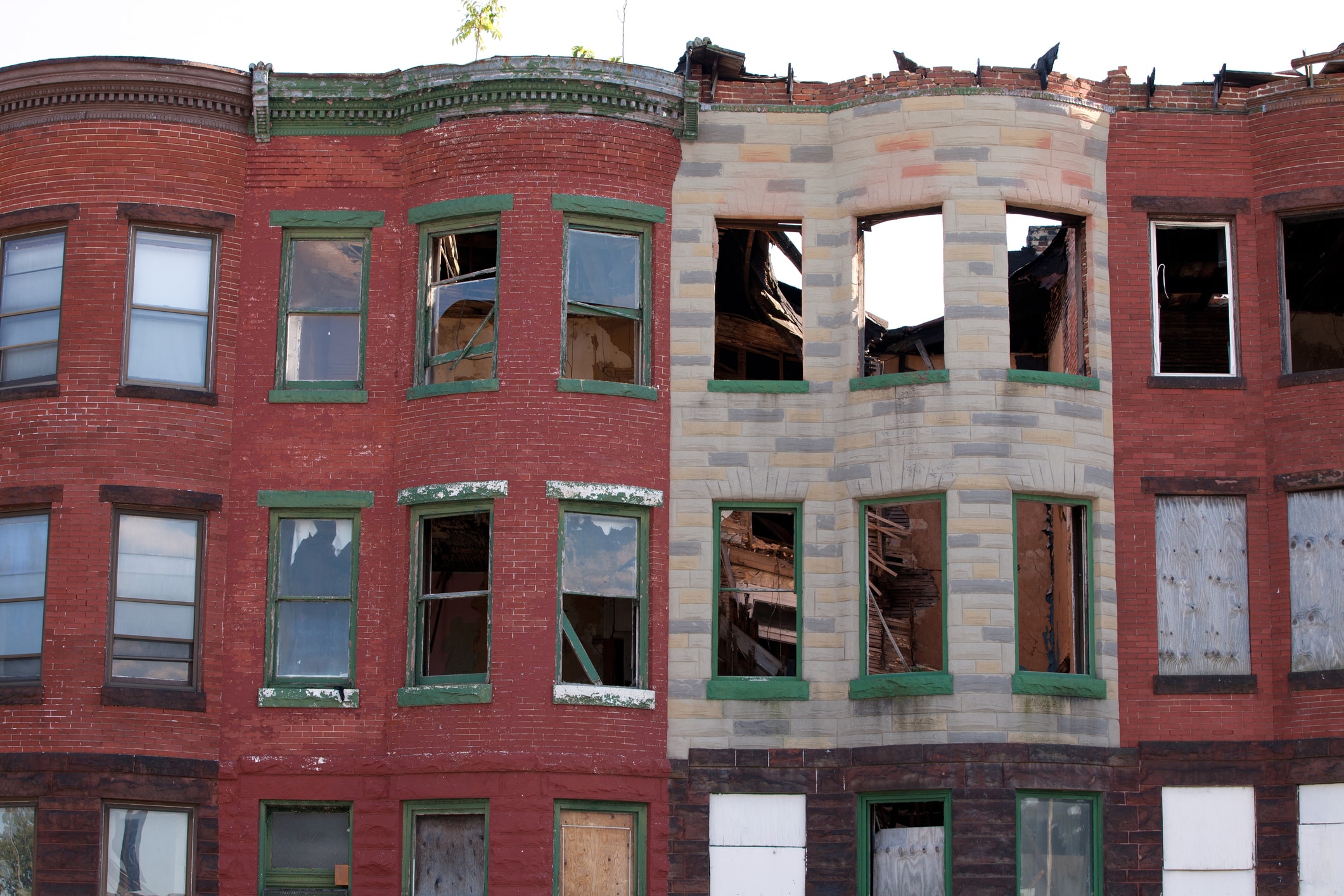 Abandoned row houses
