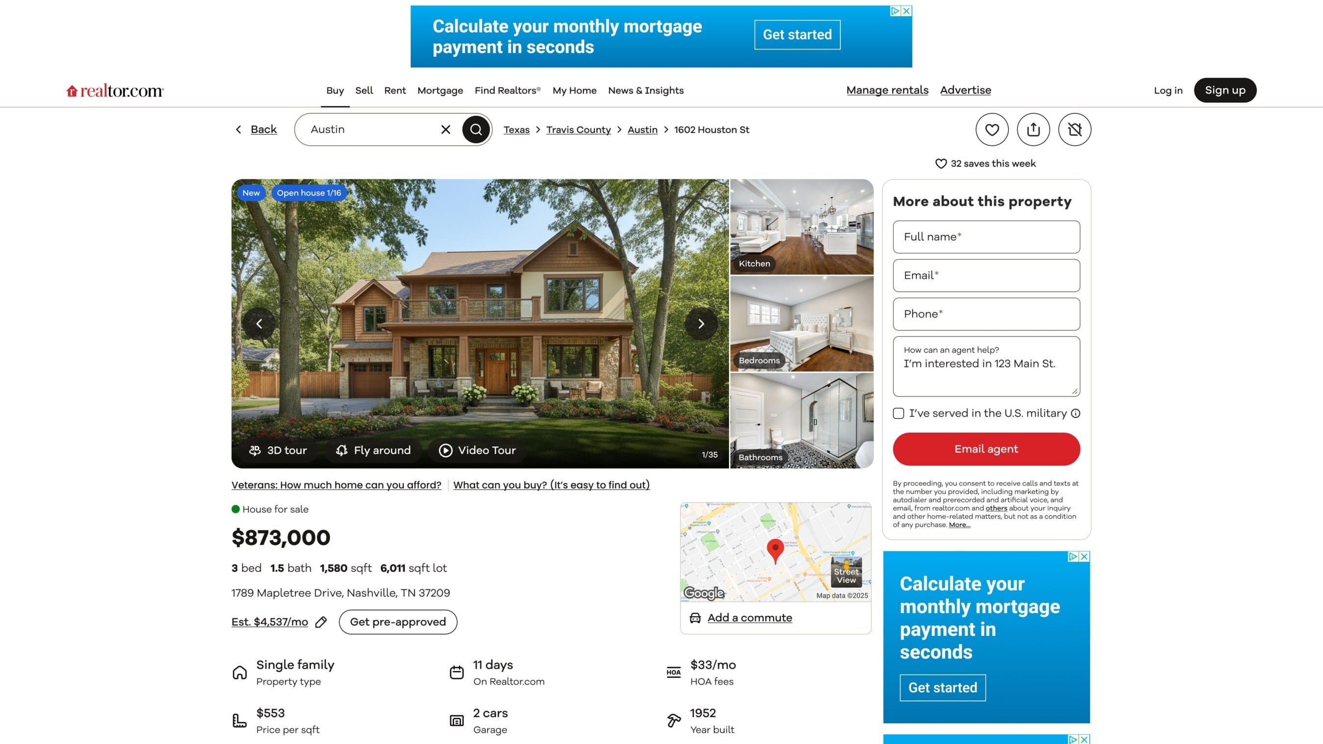 Realtor new Flyover Screen Shot