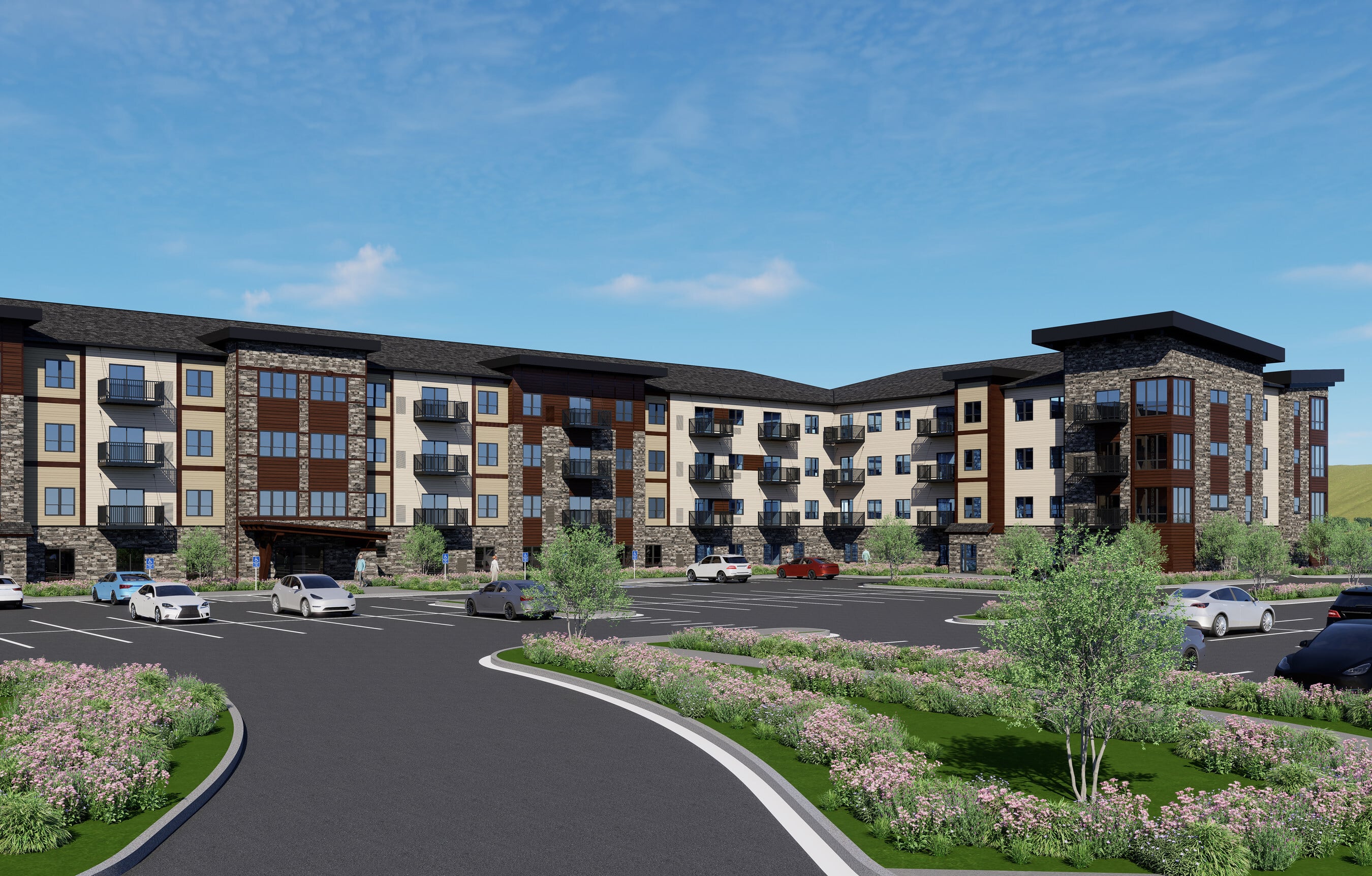Trident Development LLC- Rendering of Orchard Place Apartments