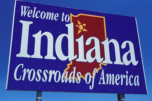 ib0715 welcome sign indiana state welcome indiana crossroads america Mark Goebel / Wikimedia Commons