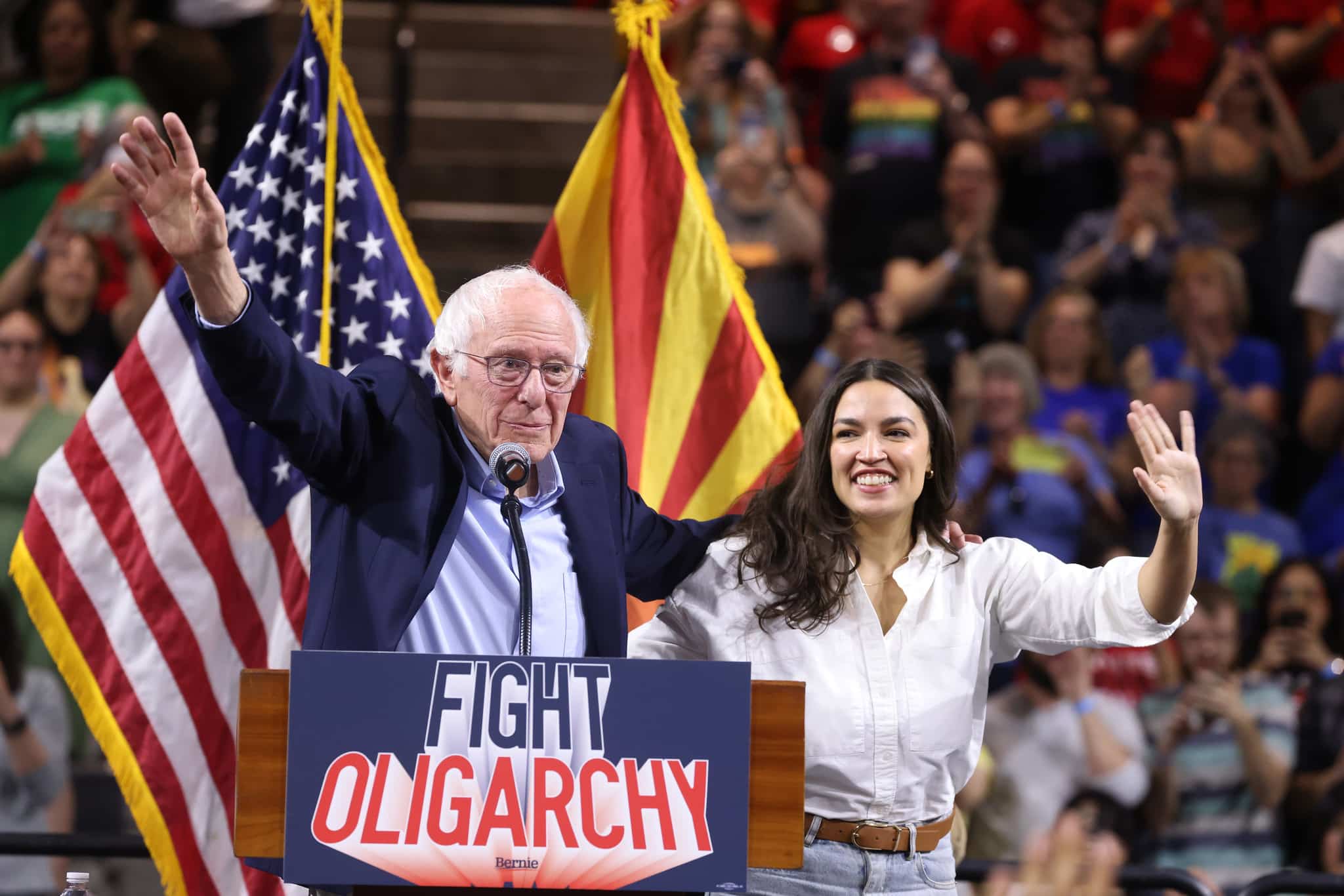 sanders aoc